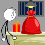 Briliáns karácsonyt Stickman